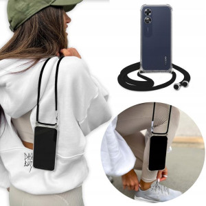 Etui Case Crossbody + Czarny Sznurek do OPPO A17