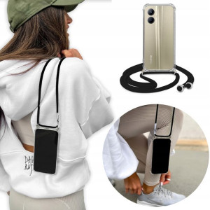 Etui Case Crossbody + Czarny Sznurek do REALME C33