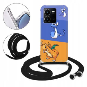 Etui Case CROSSBODY Czarny do VIVO Y35 Anime Wzory