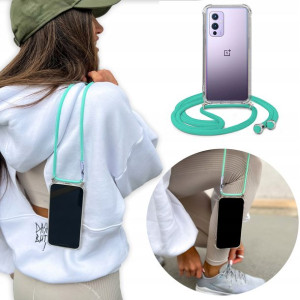Etui Case Crossbody do ONEPLUS 9 Turkus Sznurek