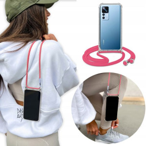 Etui Case Crossbody do XIAOMI 12T Różowy Sznurek
