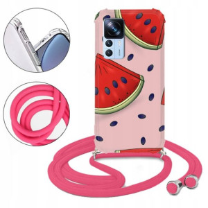 Etui Case CROSSBODY Róż do XIAOMI 12T Flower Wzory