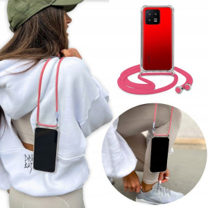 Etui Case Crossbody Różowy Sznurek do XIAOMI 13