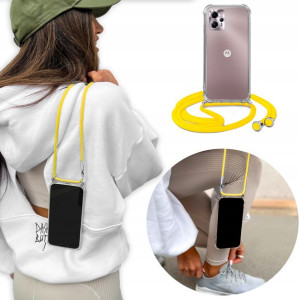 Etui Case Crossbody Żółty Sznurek do MOTOROLA G13
