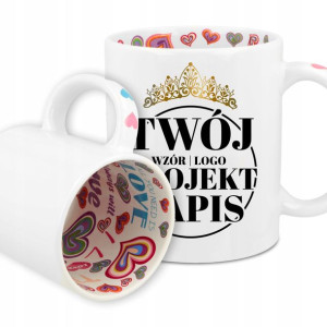 Kubek Na Prezent Walentynk LOVE Twoj wzór Napis