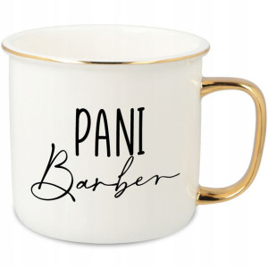 KUBEK Porcelanowy RETRO Prezent PANI BARBER WZORY
