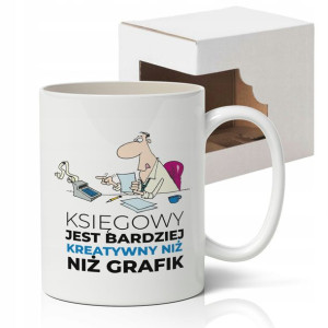 KUBEK PREZENT dla KSIĘGOWEGO Własne IMIĘ MiX Wzory
