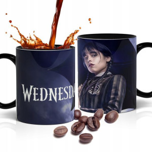 KUBEK Prezent Serial WEDNESDAY ADDAMS Dark Wzory