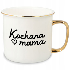 KUBEK RETRO Porcelanowy KOCHANA MAMA Prezent Wzory