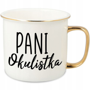 KUBEK RETRO Porcelanowy PANI OKULISTKA Prezent Wz