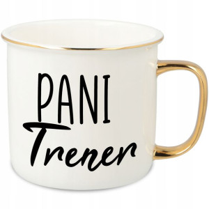 KUBEK RETRO Porcelanowy PANI TRENER Prezent Wzory