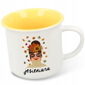 KUBEK RETRO Porcelanowy Prezent dla JESIENIARY Mix