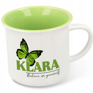 KUBEK RETRO Porcelanowy Prezent TWOJE IMIĘ +GRATIS