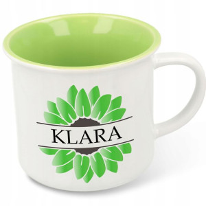KUBEK RETRO Porcelanowy Prezent TWOJE IMIĘ +GRATIS