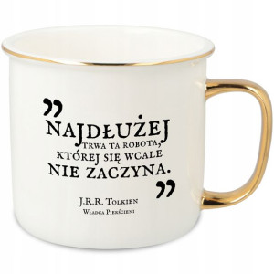 KUBEK RETRO Porcelanowy WŁADCA PIERŚCIENI Wzory