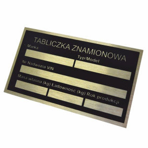 Tabliczka znamionowa zastępcza 50652130
