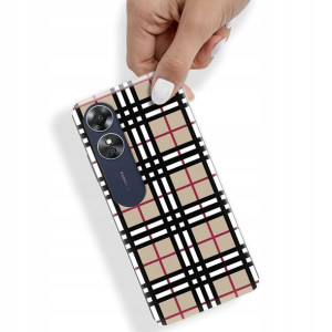 Etui Case do OPPO A17 W Kratkę Kratka Top Wzory