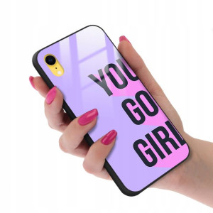 Etui Case Glass do IPHONE XR Kobiece Girl Wzory