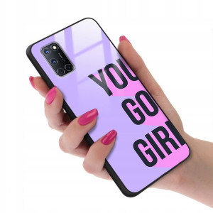 Etui Case Glass do OPPO A92 Kobiece Girl Top Wzory