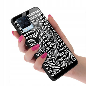 Etui Case Glass do REALME 8 No Space Black Wzory