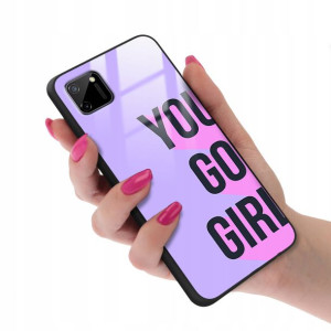 Etui Case Glass do REALME C11 Kobiece Girl Wzory
