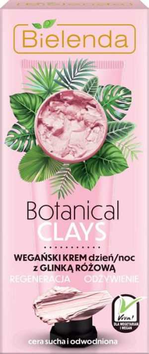 Bielenda Botanical Clays Różowa Glinka Wegański Krem na dzień i noc 50ml