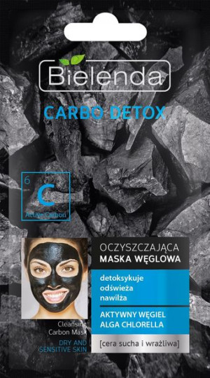 Bielenda Carbo Detox Czarny Węgiel Maska oczyszczająca do cery suchej i wra