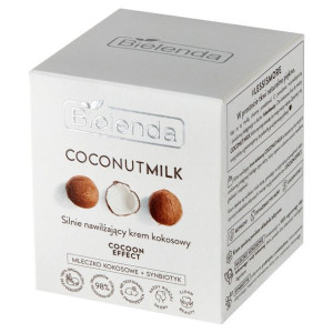 Bielenda Coconut Milk Silnie Nawilżający Krem kokosowy Cocoon Effect na dzi