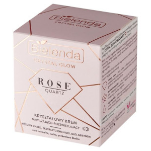 Bielenda Crystal Glow Rose Quartz Kryształowy Krem nawilżająco - rozświetla