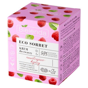 Bielenda Eco Sorbet Malina Krem do twarzy nawilżająco-kojący na dzień i noc