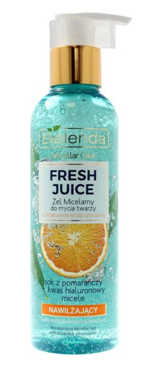 Bielenda Fresh Juice Żel micelarny nawilżający z wodą cytrusową Pomarańcza