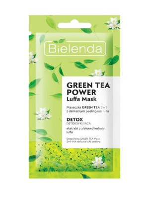 Bielenda Luffa Mask Maseczka na twarz detoksykująca Green Tea Power 2w1  8g