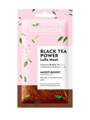 Bielenda Luffa Mask Maseczka na twarz nawilżająca Black Tea Power 2w1  8g