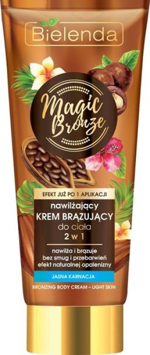 Bielenda Magic Bronze Nawilżający Krem brązujący do ciała 2w1 - jasna karna