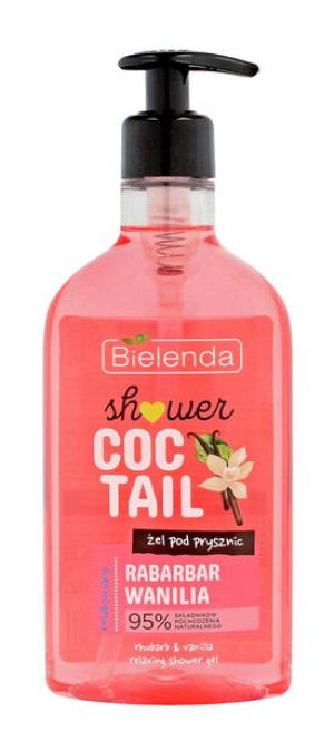 Bielenda Shower Coctail Żel pod prysznic relaksujący Rabarbar & Wanilia 400