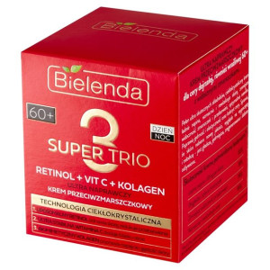 Bielenda Super Trio 60+ Ultra Naprawczy Krem przeciwzmarszczkowy na dzień i