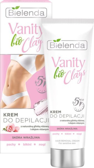 Bielenda Vanity bio Clays Krem do depilacji z różową glinką - skóra wrażliw