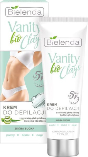 Bielenda Vanity bio Clays Krem do depilacji z zieloną glinką - skóra sucha