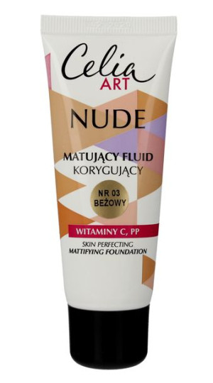 Celia Art Nude Matujący Fluid korygujący nr 03 beżowy  30ml