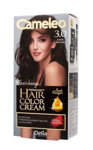 Delia Cosmetics Cameleo Farba permanentna Omega+ nr  3.0 Dark Brown