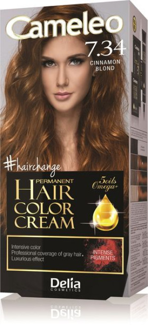 Delia Cosmetics Cameleo HCC Farba permanentna Omega+ nr 7.34 Cinnamon Blond