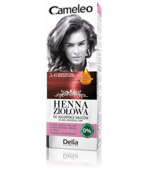 Delia Cosmetics Cameleo Henna Ziołowa  nr 5.6 mahoniowy brąz  75g