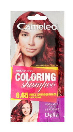 Delia Cosmetics Cameleo Szampon koloryzujący nr 6.65 Owoc Granatu  1szt