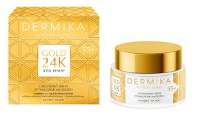Dermika Luxury Gold 24K Total Benefit 55+ Luksusowy Krem - Stymulator Młodo