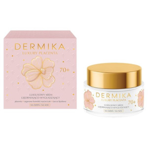 Dermika Luxury Placenta 70+ Luksusowy Krem ujędrniająco - wygładzający na d