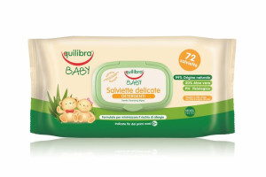 Equilibra Baby Delikatne Chusteczki oczyszczające dla dzieci 0+ 1op.-72szt