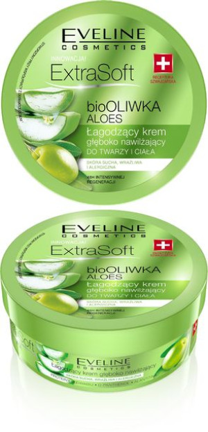 Eveline Extra Soft  bio Oliwka i Aloes Łagodzący krem głęboko nawilżający d