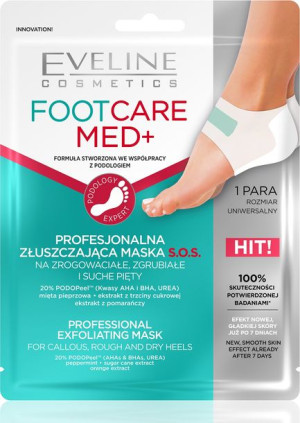 Eveline Foot Care Med+ Profesjonalna Złuszczająca Maska płachtowa S.O.S na