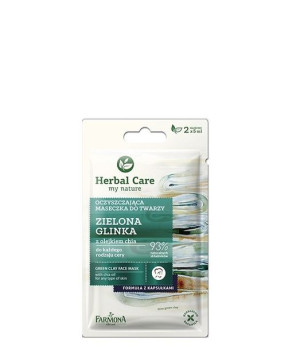 Farmona Herbal Care Maseczka oczyszczająca do twarzy Zielona Glinka  2 x 5m