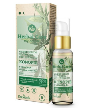 Farmona Herbal Care Olejek Serum do twarzy,szyi i dekoltu - Konopie z witam